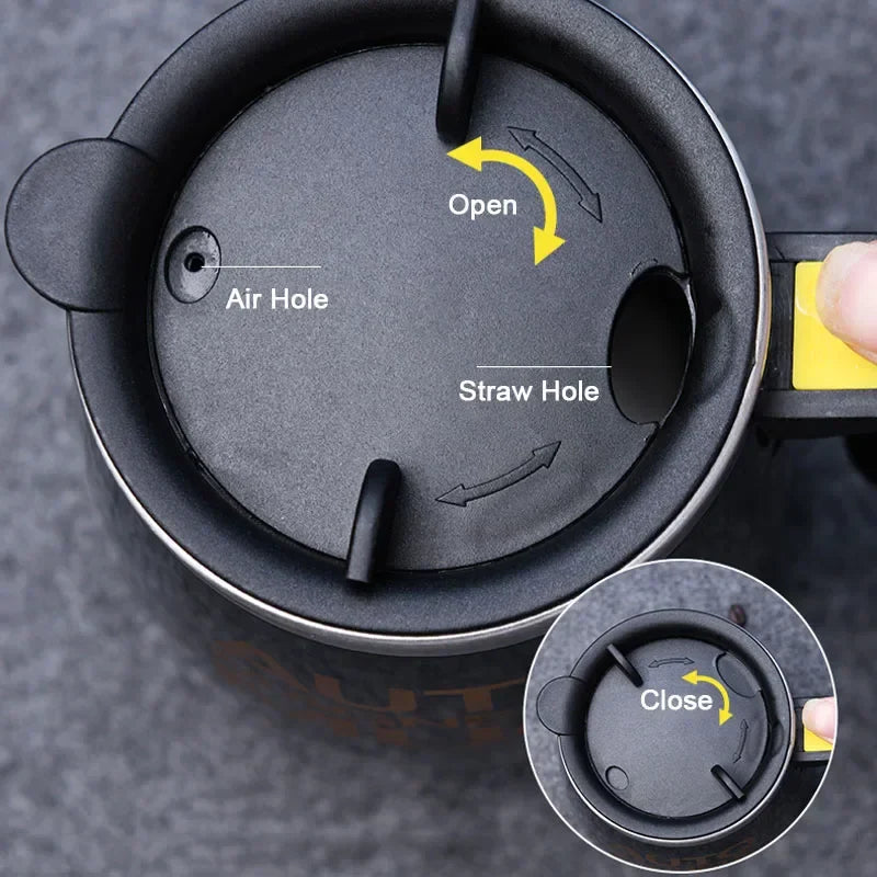 New Self Stirring Coffee Mug USB Rechargeable Stainless Steel Auto Mixing Blender Cup for Home Office Christmas Birthday Gift