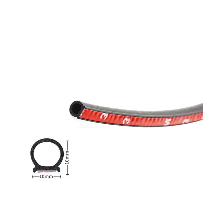 4 Meters Shape B P Z Big D Car Door Seal Strip EPDM Rubber Noise Insulation Weatherstrip Soundproof Car Seal Strong Adhesive