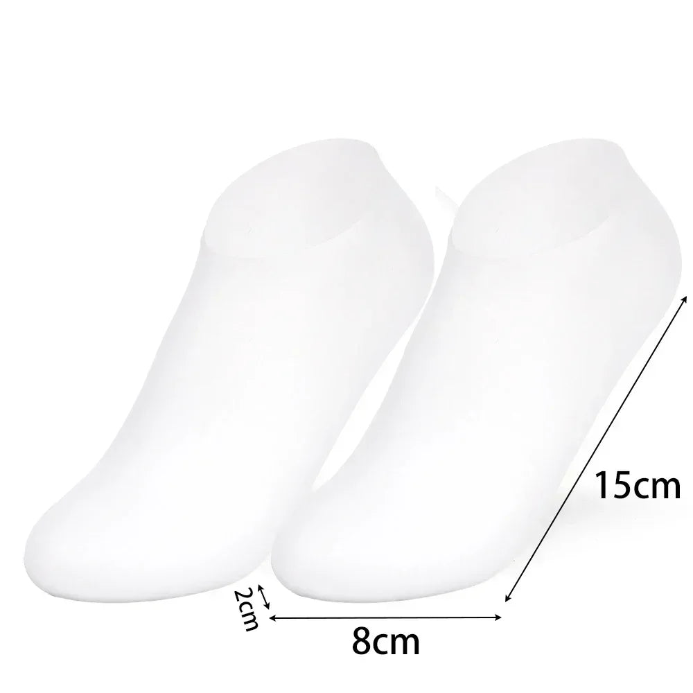2 Moisturizing Silicone Gel Socks for Dry Cracked Feet Nourishing Skin Lubricating Full Foot Care Massage Socks Manicure Tools