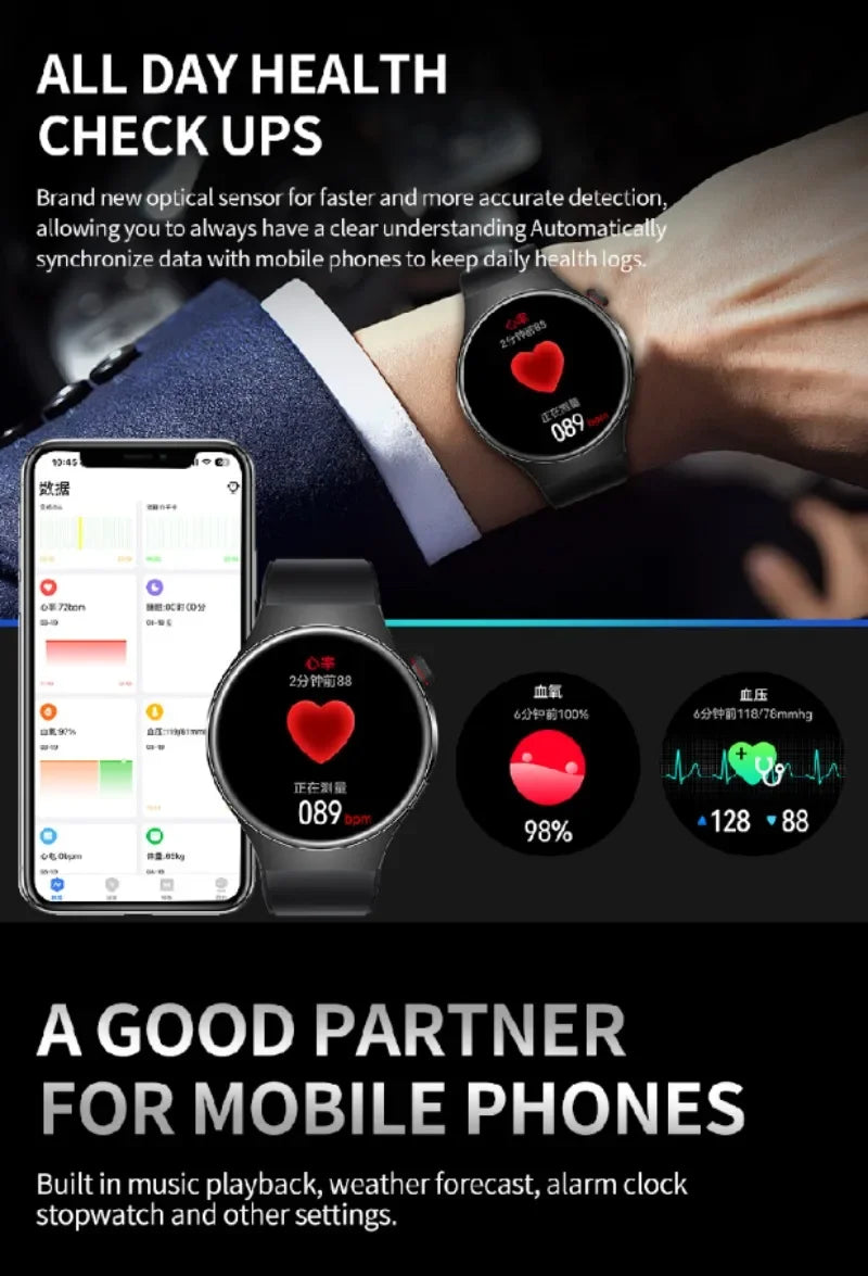 BW17 Smart Watch 1.5inch AMOLED Screen Bluetooth Calling Health Monitor Men Outdoor Multiple Sports Modes Fitness Smartwatch