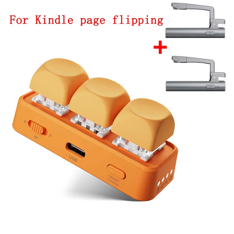 Multi-functional Keyboard Page Turner Short Video Slide PPT PDF Page Flipping Music Switch Take Photos Blue Tooth Remote Control