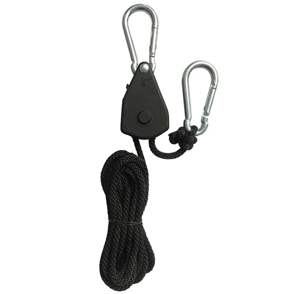 1/2/4/6/8/10/12/14/16pcs Hanger Pulley Ratchets Kayak Rope 1.6M Rope Pulley Ratchet Locking Hanger Sky Curtain Tent for Camping