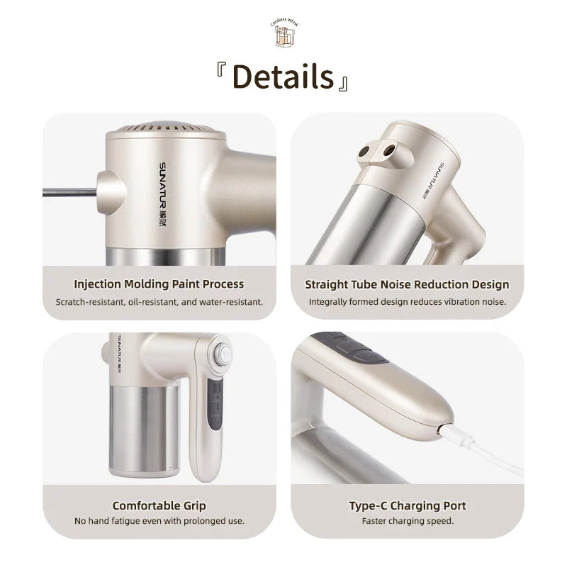 SUNATUR Wireless Rechargeable Electric Egg Beater Handheld Cream Whisk for Home Baking Philippines