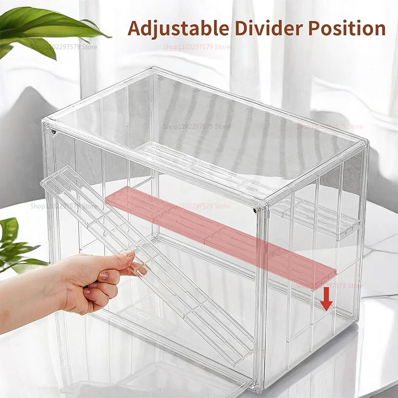 Acrylic Display Stand High Clarity Blind Box Organizer for Anime Collectibles Mini Figures Badge Holder Model Showcase Cabinet