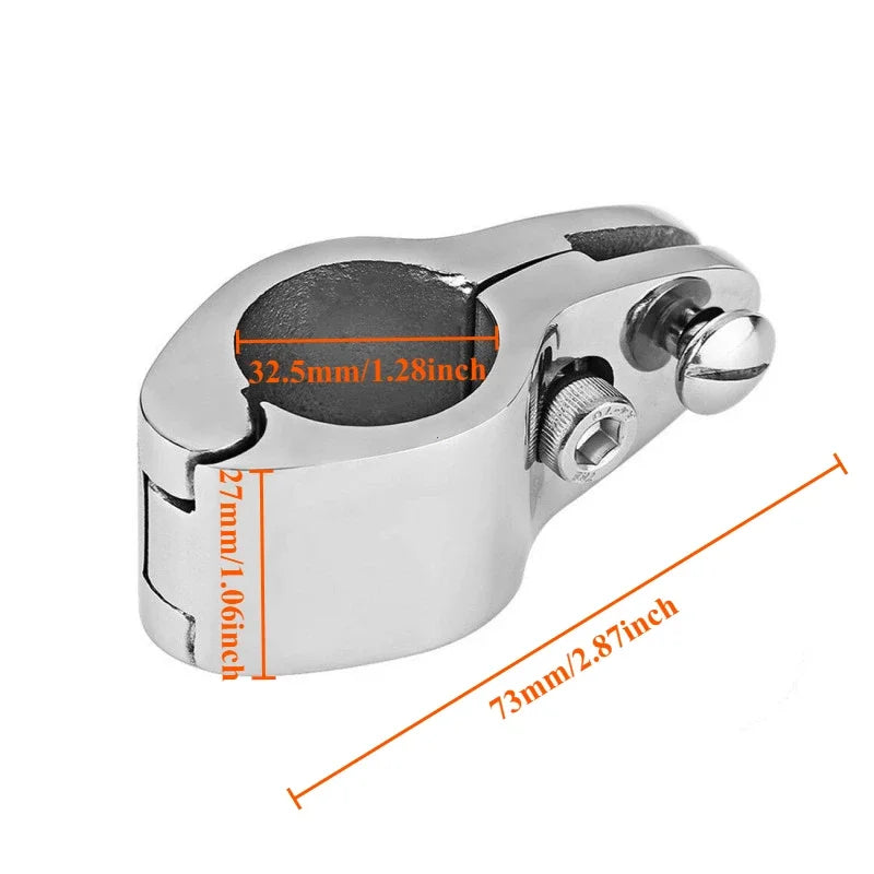 316 Stainless Steel Fitting Boat Bimini Top Hinged 22mm 25mm 30mm 32mm Jaw Slide Easy Install Marine Hardware