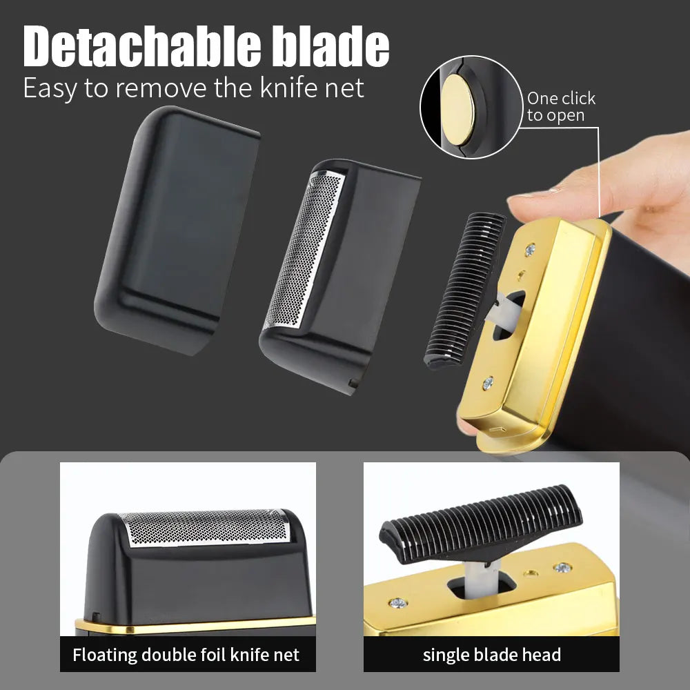 Hair Clippers for Men Professional Cordless Barber T-Blade Beard/Hair Trimmer Set Electric Razor Foil Shaver Nose Men's Hair Cut