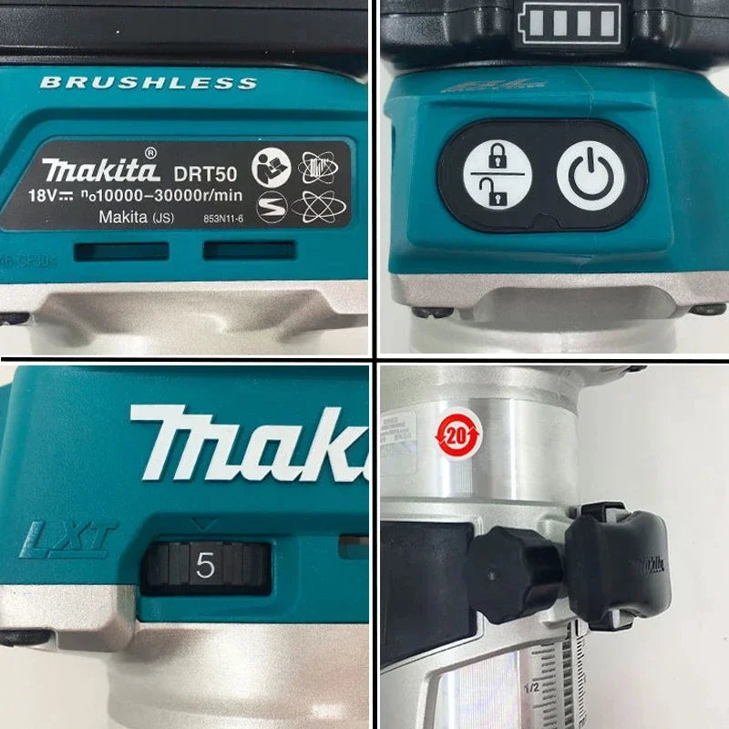 Fit Makita DRT50 Cordless Trimmer Rechargeable Trimming Machine Brushless Slotting Tool Milling Woodwork Engraving Machine