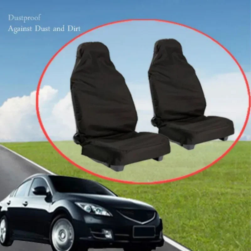 2Pcs Car Front Seat Protector Cover Heavy Duty Universal Waterproof Prevent Dust Car Seat Cover Breathable Cushion Protector