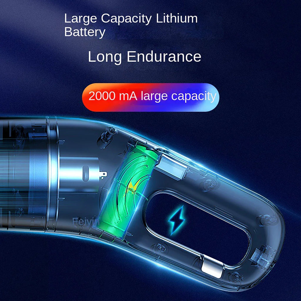 Handheld USB Charging Portable Home Car Wireless Cleaning Vacuum Cleaner, High-power Suitable For Dust And Pet Hair