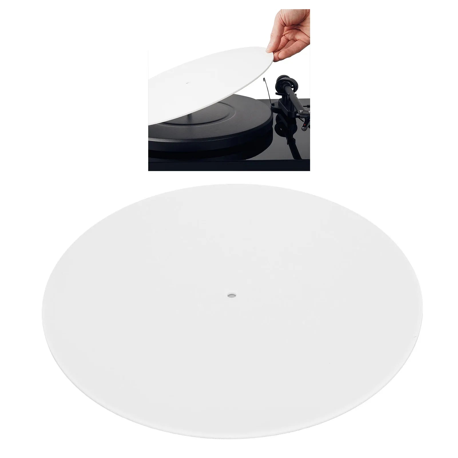 Turntable Mat Reduce Static Dust Noise Replacement Acrylic Record Platter Slipmat for 12 Inch Record Player