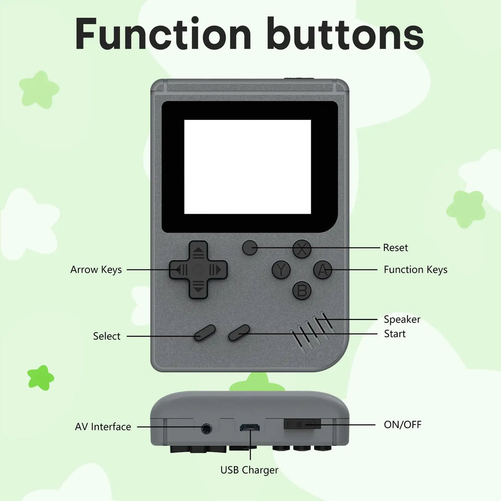 Retro MINI Handheld Game Console 3.0-inch LCD Screen Handheld Game 8 Bit 400 in 1 Retro Classcial Game for Player boy Gift