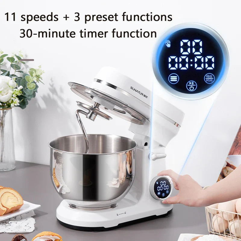 SUNATUR SM-602E DC Stand Mixer-5.5L Automatic Dough Mixer | 800W Quiet Motor | Home & Commercial Use