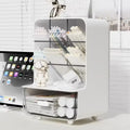 Slant plug pen holder office desk stationery desktop models organizer compartment storage capacity miscellaneous shelves