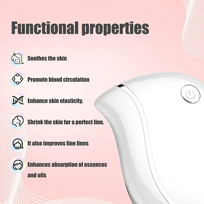 4 in 1 Electric Facial Scraping massager Heat Vibration Sculpting Tightening Tool Anti-Aging Wrinkles Eye Face Puffiness Relief