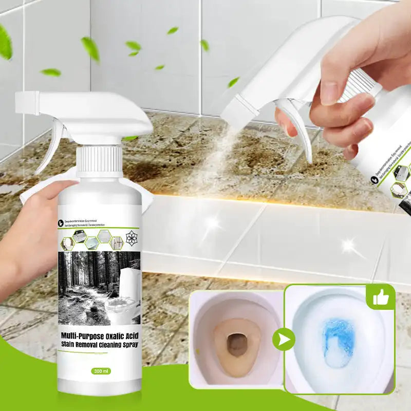 Multi-Purpose Oxalic Acid Stain Removal Cleaning Spray 300ml Oxalic Acid Cleaner Toilet Bathroom Tile Cleaning Agent