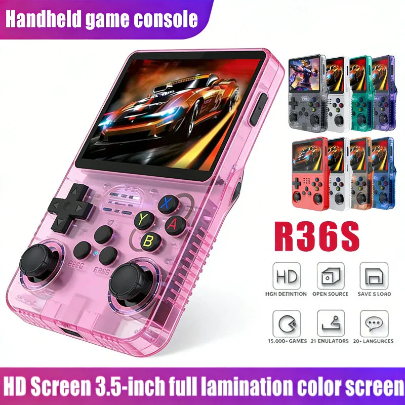 R36S Retro Handheld Video Game Console Open Source Linux System 3 5 Inch IPS Screen Portable Pocket Video Player 64GB 128GBGames