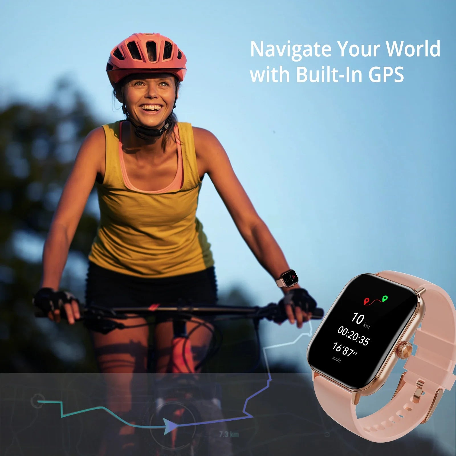 AIWR Peps 1S Smart Watch, GPS 1.96" AMOLED Smartwatch, AI Watch Faces ChatGPT, Bluetooth Calling 5ATM Waterproof for Android iOS