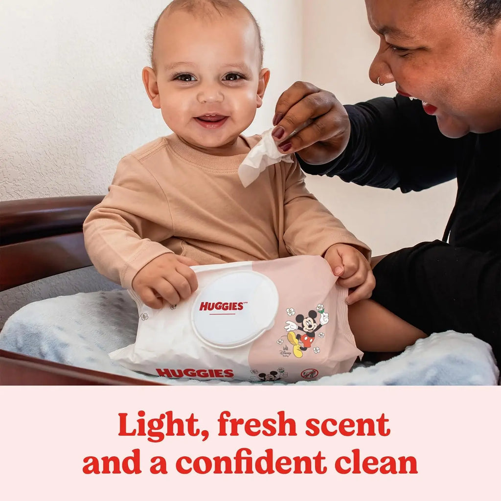 Gentle Baby Wipes, 3 Packs of 64 (192 Total), Hypoallergenic and Fresh Scented for Sensitive Skin