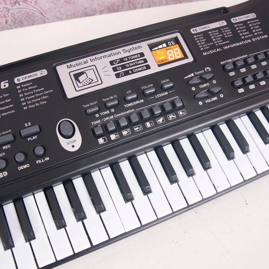 61 Keys Black Digital Music Electronic Keyboard KeyBoard Electric Piano Kids Gift Musical Instrument