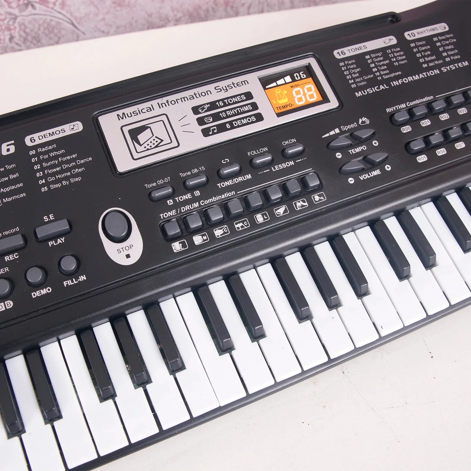 61 Keys Black Digital Music Electronic Keyboard KeyBoard Electric Piano Kids Gift Musical Instrument