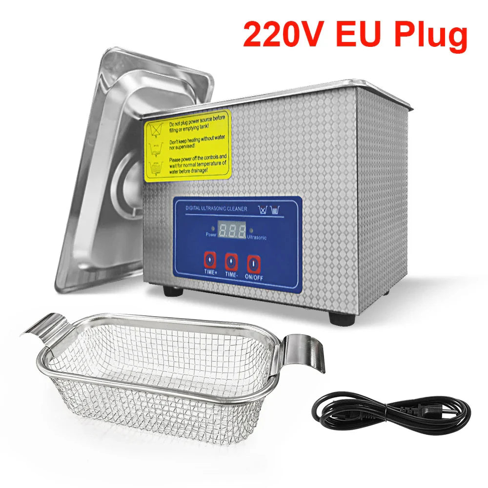 Ultrasonic Cleaner 40KHZ High Frequency Vibration Ultrasonic Washing Bath for Jewelry Watches Denture Glasses Ultrasonic Cleaner