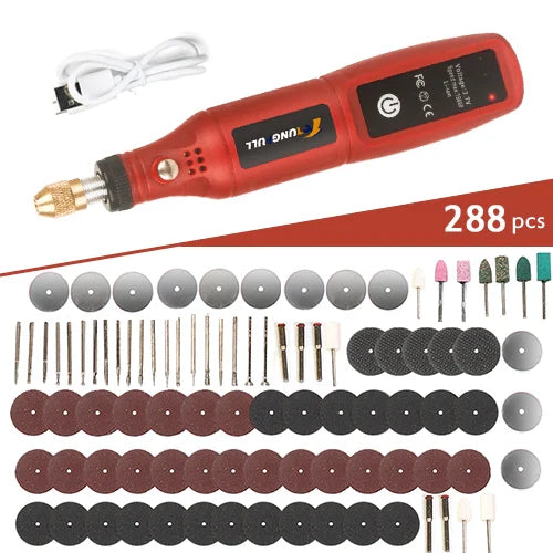 3.7V Mini Cordless Rotary Tools Electric Drill Woodworking Electric Engraving Pen for Jade Jewelry Wood Carving Nail Art