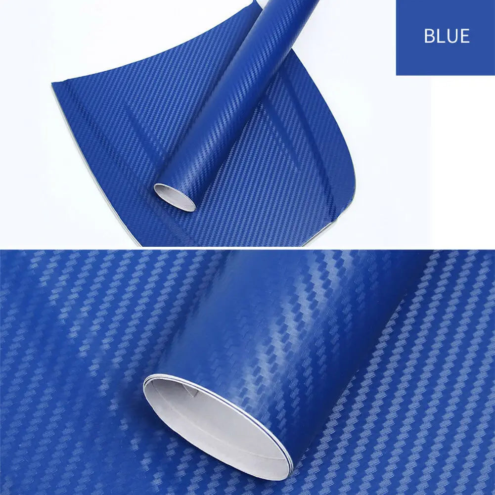 3D Carbon Fiber Car Stickers Roll Wrap Motorcycle DIY Styling Vinyl Colorful Decal for Car Exterior Interior Protection Film