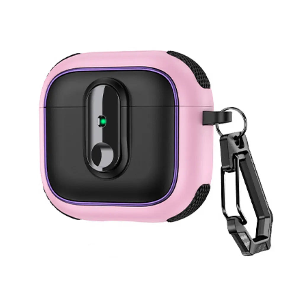 2025 Armor Lock Earphone Cover For AirPods 4 Pro2 3 2 1 Case TPU PC Shockproof Headphone Box For AirPods Pro 2 2nd 4th Cases