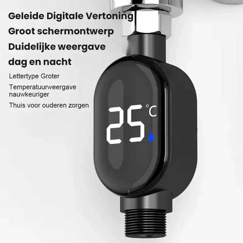 Digital Display Shower Thermometer 1/2'' Household Water Shower Thermometer Baby Care Accurate Temperature Measurement Meter