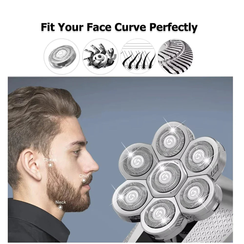 Replaceable Electric Shaver Head And Nose Trimmer Hair Clipper Head Spare 3D 4D 5D 6D 7D 8D 9D Floating Cutter Razor Beard Head