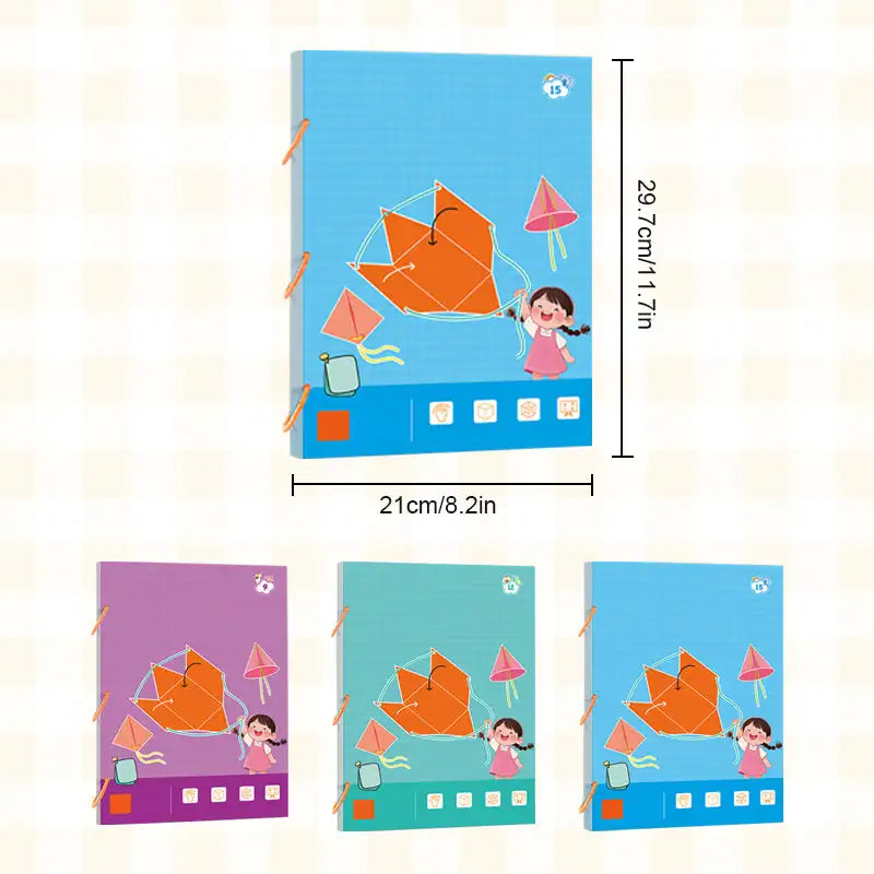 Pull String 3D Geometry Learning Book Stereoscopic Geometric Model Primary School Mathematics Teaching Game For Children Fun DIY