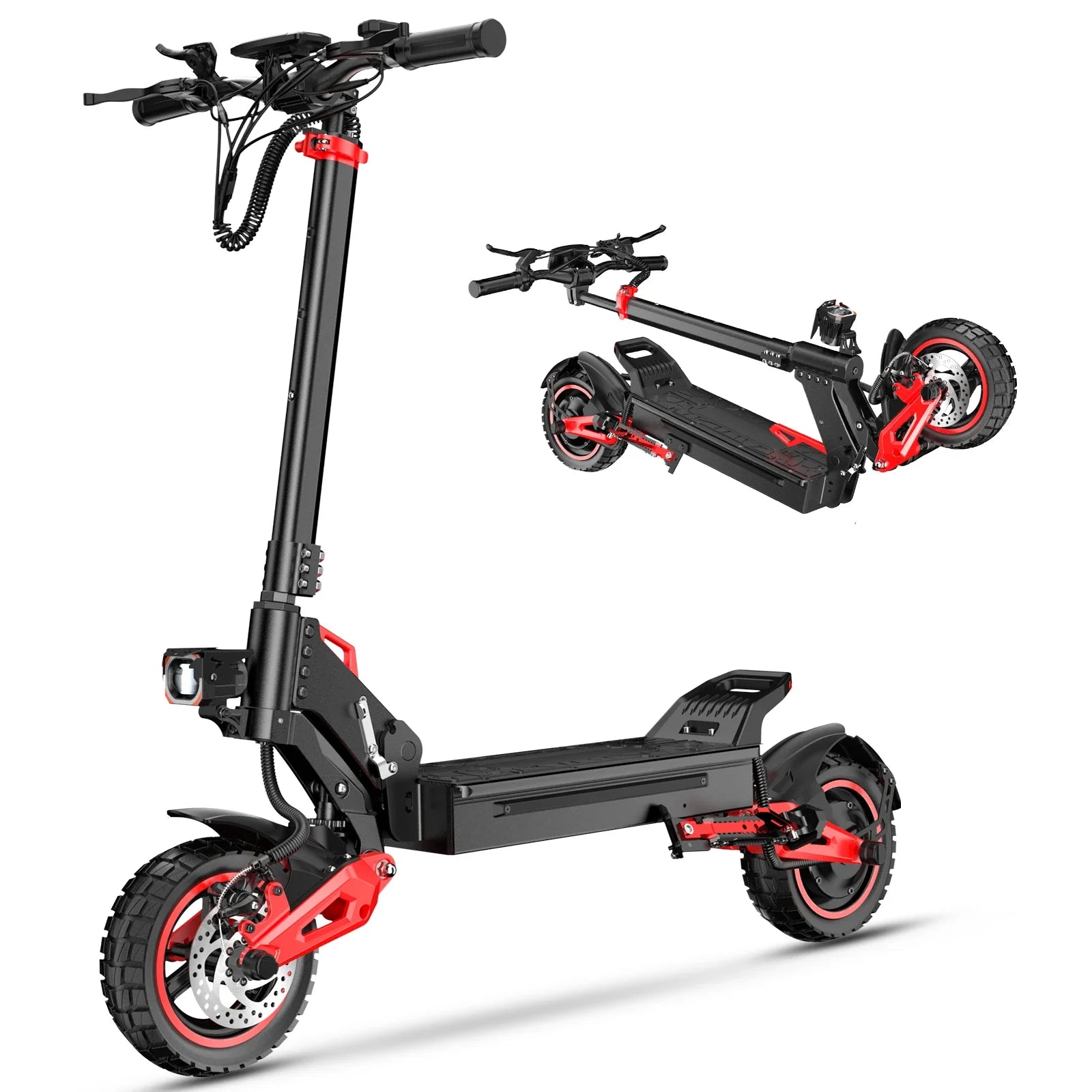 1600W Motor Adult J15 Electric Scooter Top Speed 32MPH, 48V18AH, 11-inch Off-Road Tires Sport Folding eScooter With Seat