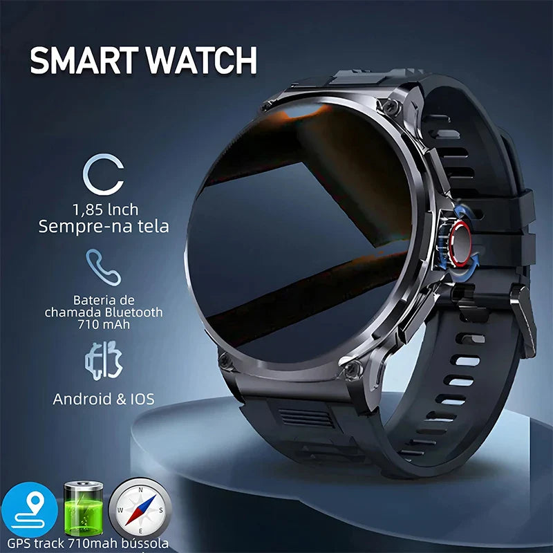 New 710 Mah Big Battery 1.85Inch Ultra HD Display Men smartwatch GPS Sport Track HD Bluetooth Call Smart Watch for IOS Android