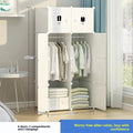 Portable Plastic Folding Wardrobe Closet Sturdy Durable Easy Assembly Clothes Storage Cabinet Bedroom Dorm Apartment Rental