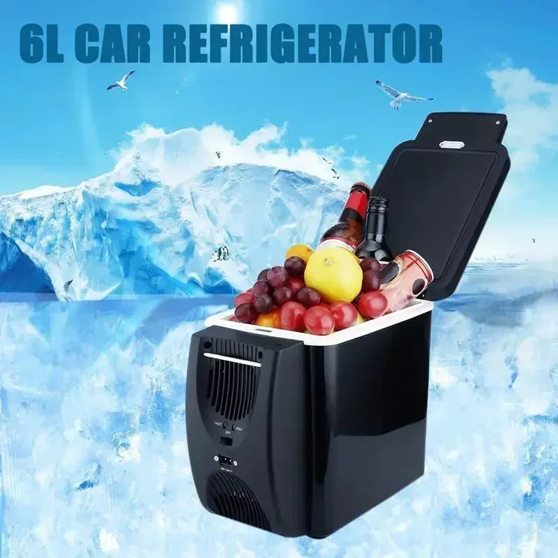 Car Refrigerator Mini Fridge Portable Freezer 12V DC Refrigerator Plug In Cooler Refrige 6L Thermoelectric Cooler For Fruits