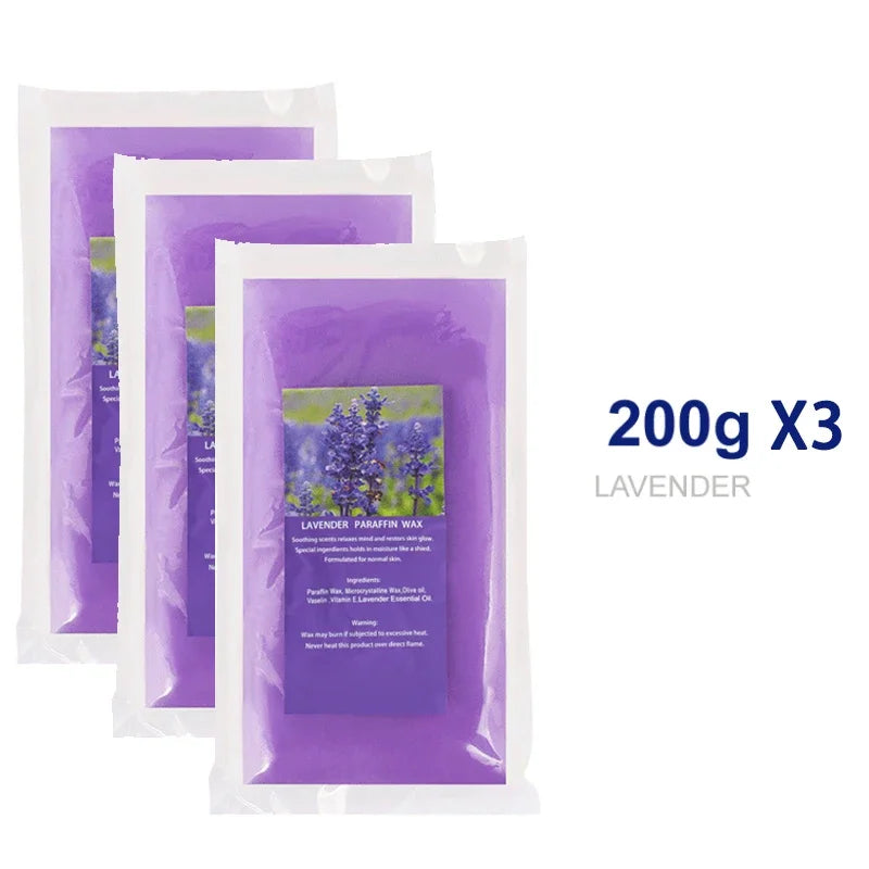450g/200g Lavender Moisturizing Hands And Feet Mask Peel Off SPA Care Paraffin 1/3Pcs Paraffin Nourishing Hands Restores Gloss