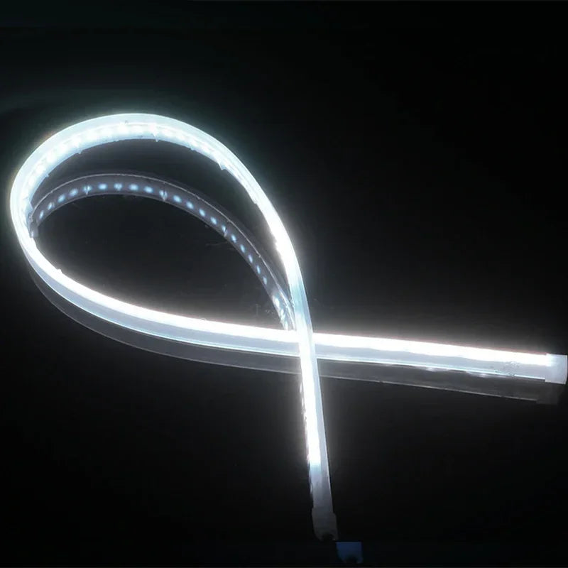 2pcs Motorcycle Turn Signal Lamp LED Daytime Running Lights Tail Light DRL Waterproof Decoration Strip Motor Brake Flowing amagi