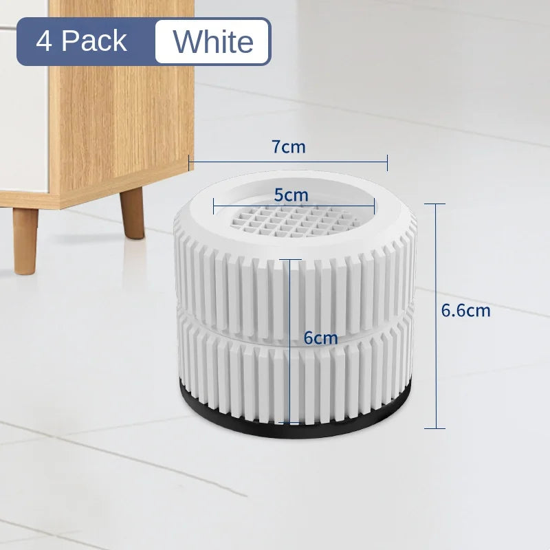 4Pcs Anti Vibration Feet Pads Waterproof Legs Slipstop Silent Skid Raiser Mat Washing Machine Support Dampers Stand Furniture