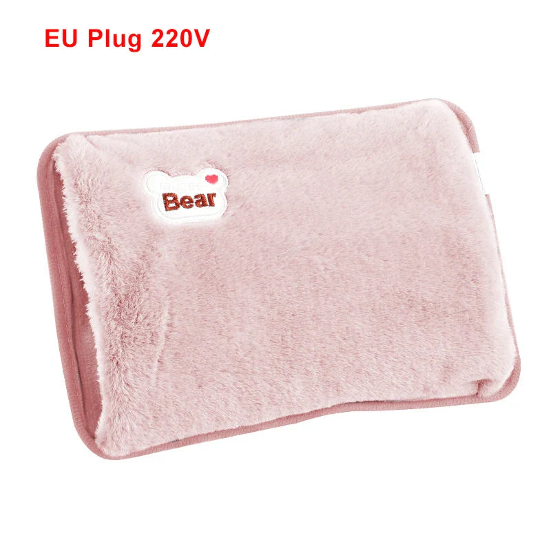 Electric Hand Warmer Portable Heated Gloves USB Warming Plush Hot Water Bottle Heating Water Bags Warm Hand Pocket for Winter