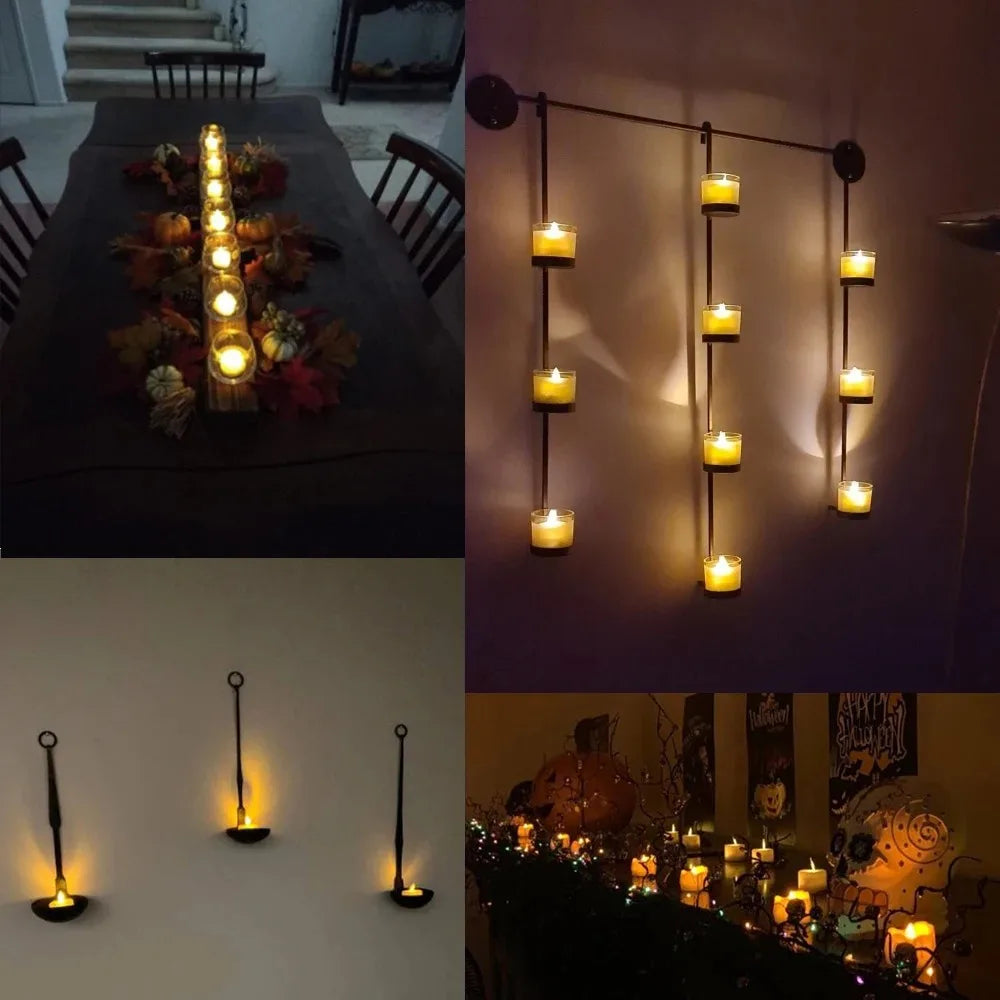 FPOO LED Candle Lamp with Battery Creative Flickering Simulation Flame Candle Night Light Tea Light for Party Home Decoration
