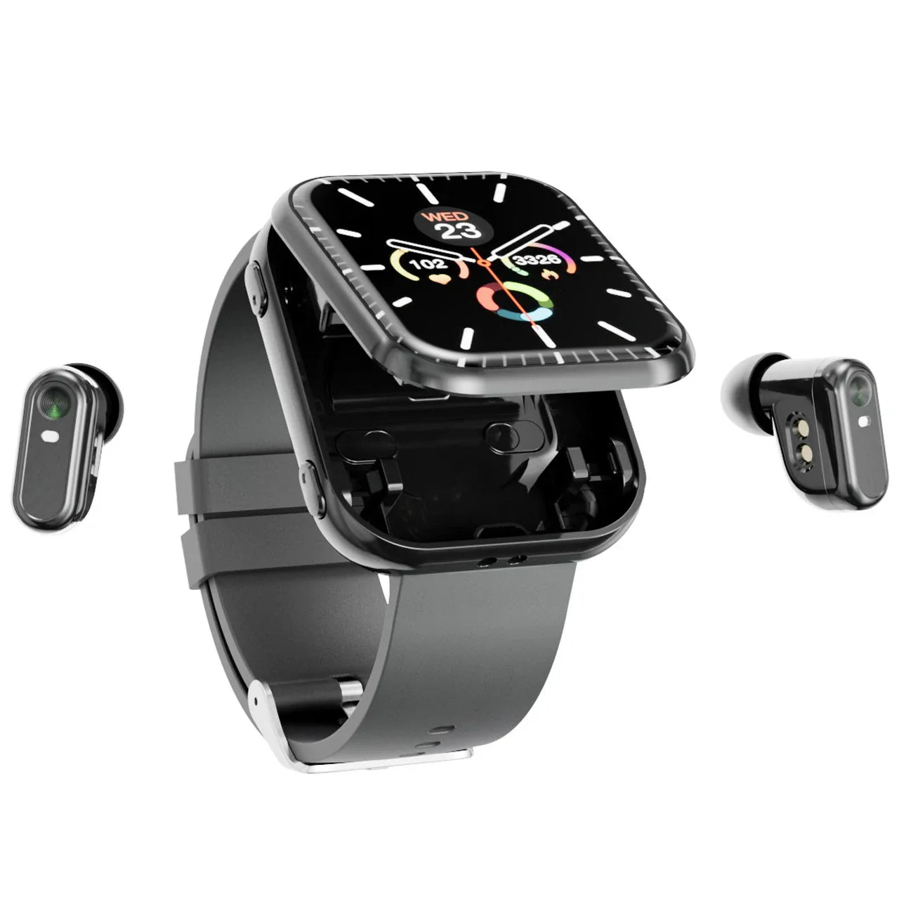 Waterproof Smartwatch 2 En 1 Equipped With TWS Earphones Smart Watch Men Women Sports Heart Rate Health Monitoring BT Call Music