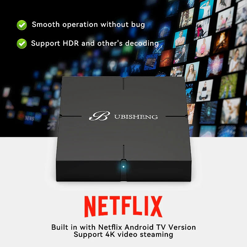 Smart TV Box IPTV 4K Android 13 Bluetooth 5.2 Wifi6 2GB16GB Google TV APP Netflix  Media Player support Spanish,French,Russian