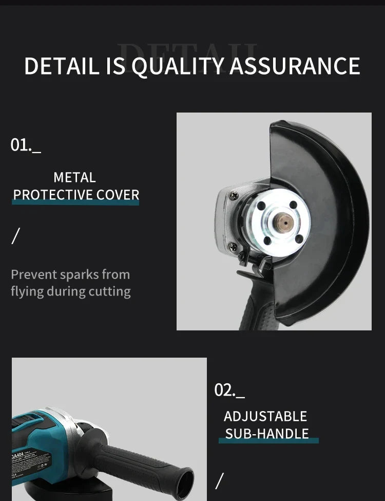 Original Makita DGA404 125mm Brushless Angle Grinder Li-ion Battery Cordless Cutting Polishing Grinding For Makita 18V Battery