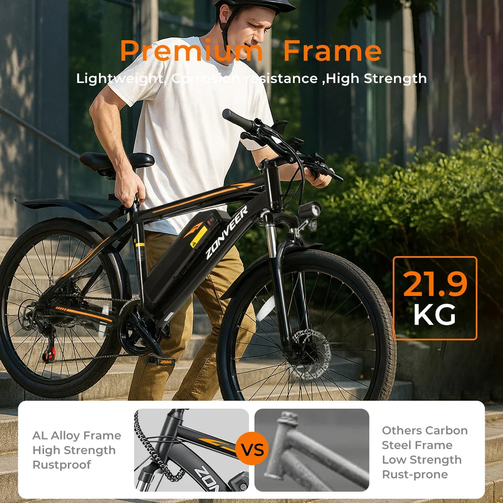 【1 Year Warranty】M26 Electric Bicycle 1000W Peak Motor 360WH Lithium Battery Electric Bike  26 Inch city E-bike UL2849