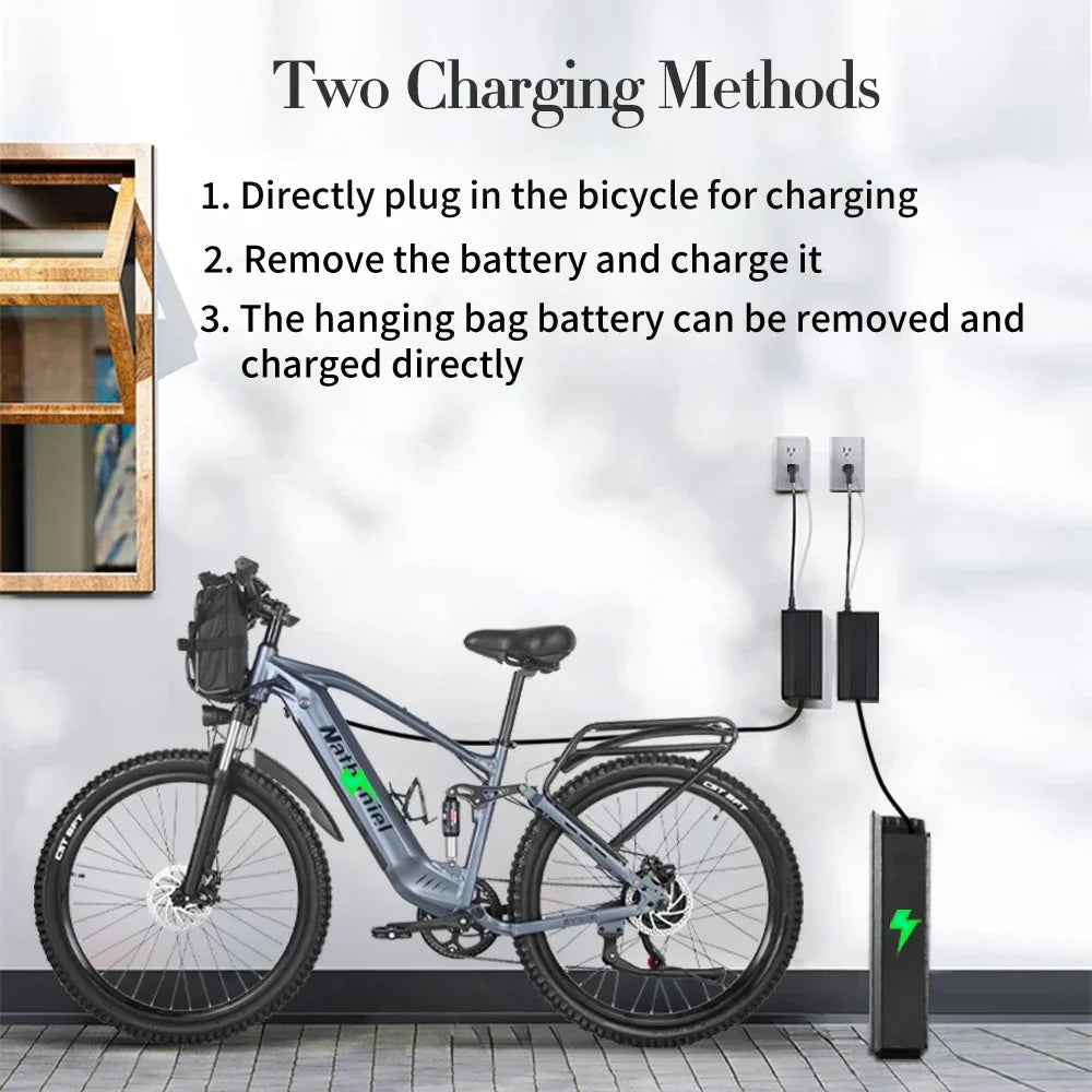 Ebike SYR03 Off-road electric mountain bike 1000W 48V 20AH Lithium battery powered bicycle soft tail shock absorption all-terrai