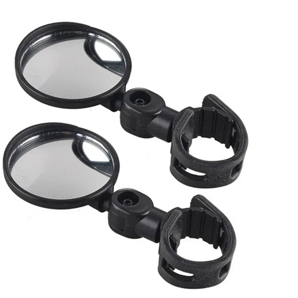 2pcs Adjustable Rotate Bicycle Auxiliary Rearview Mirror Handlebar Mount Wide-Angle Convex Cycling Rear View Mirrors Accessories