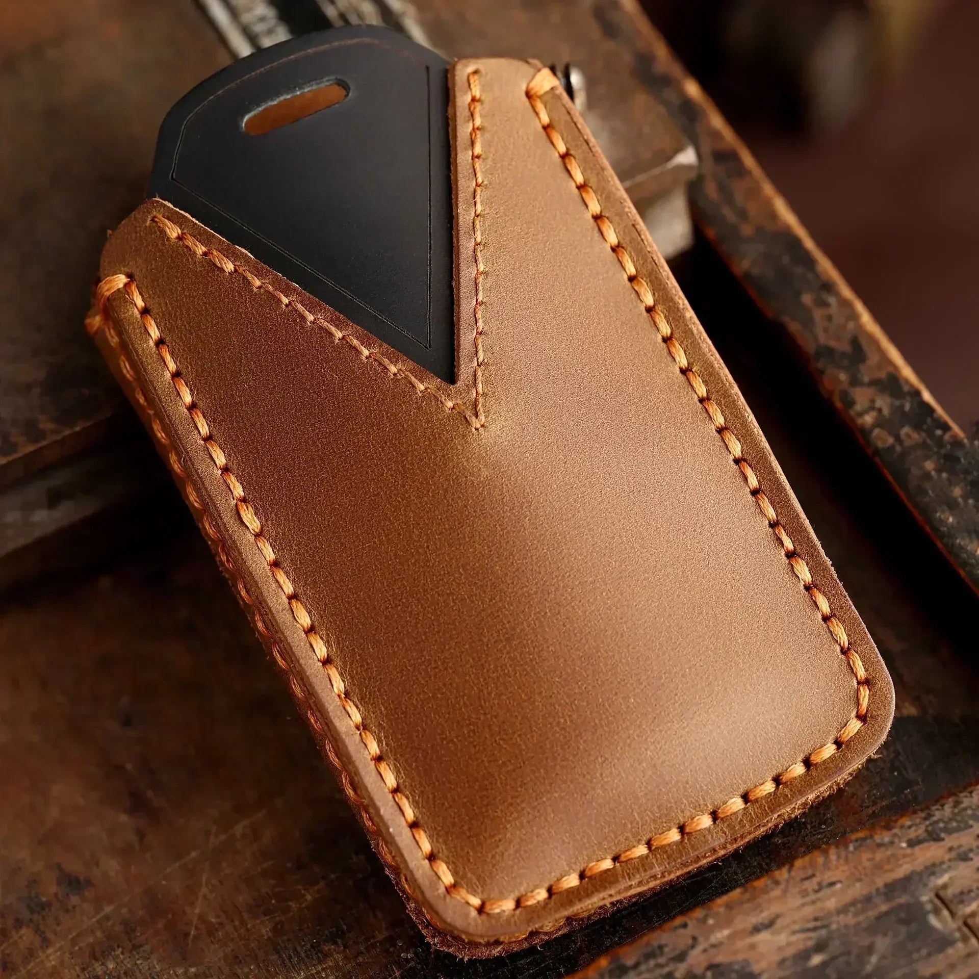 Leather Car Key Case Cover for Renault Captur Koleos Kadjar Zoe Arkana Espace Clio Megane Grand Scenic Sandero Dacia Duster Card