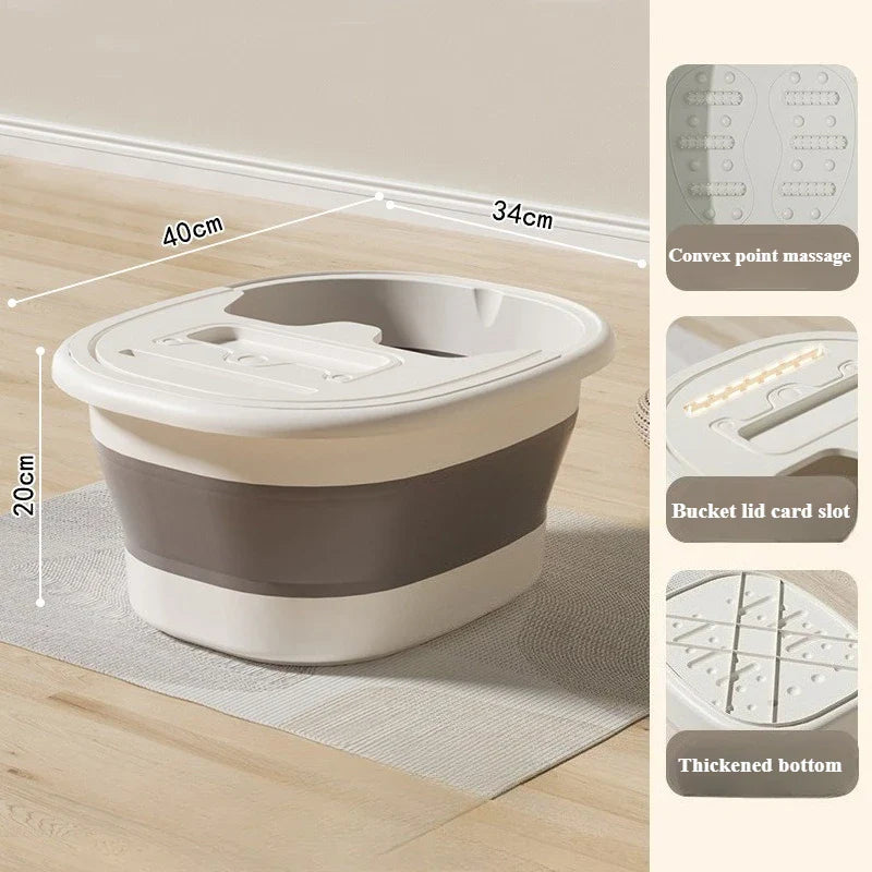 2026 Portable Foldable Foot Bath Tub - Thick Plastic Space-Saving Design, Needed for Home,Bedroom Use - Bathroom Accessories