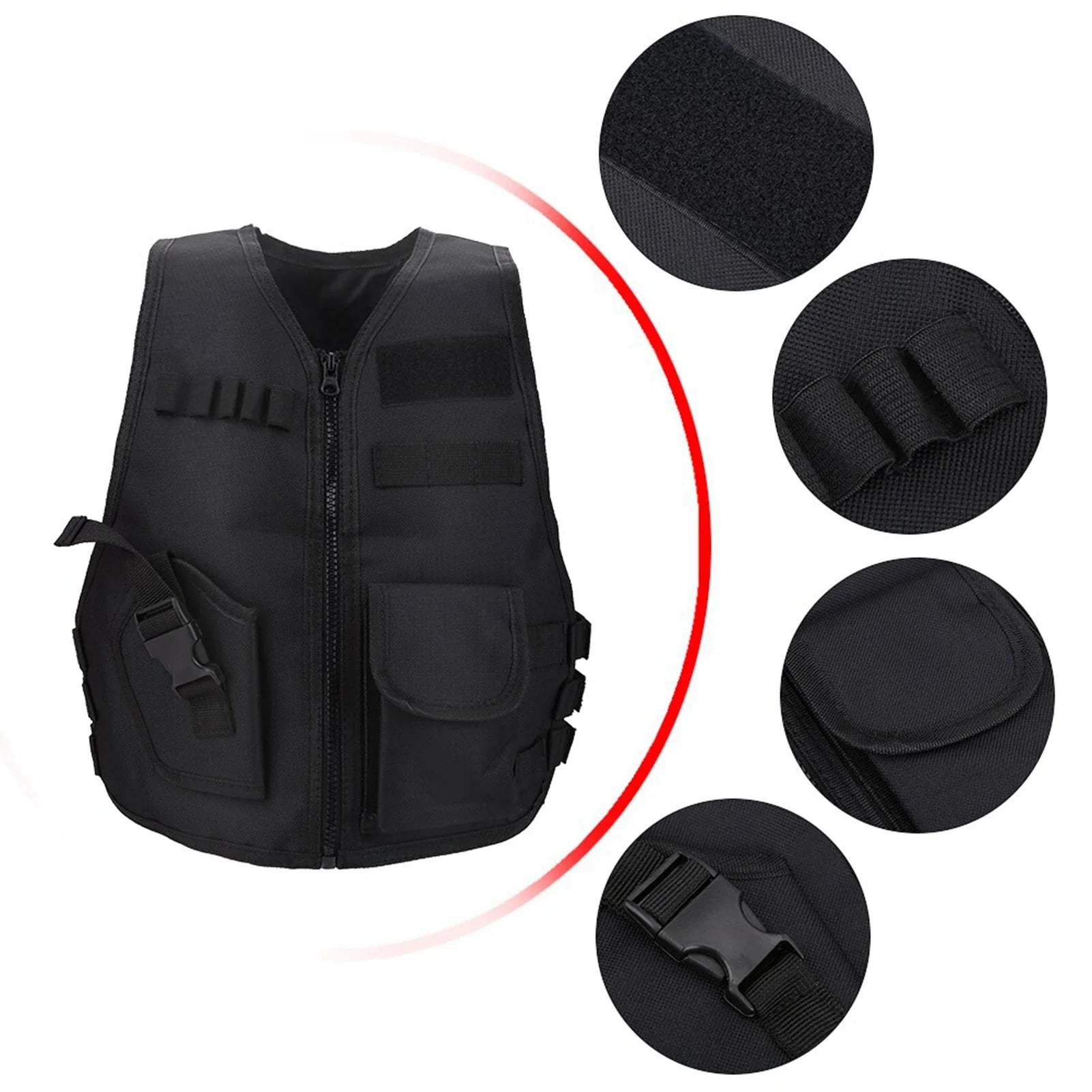 Boys Vest Chidren Tactic Vest Breathable Children Kids Vest Protective Waistcoat for Outdoor Hunting  Games Tactic Vest