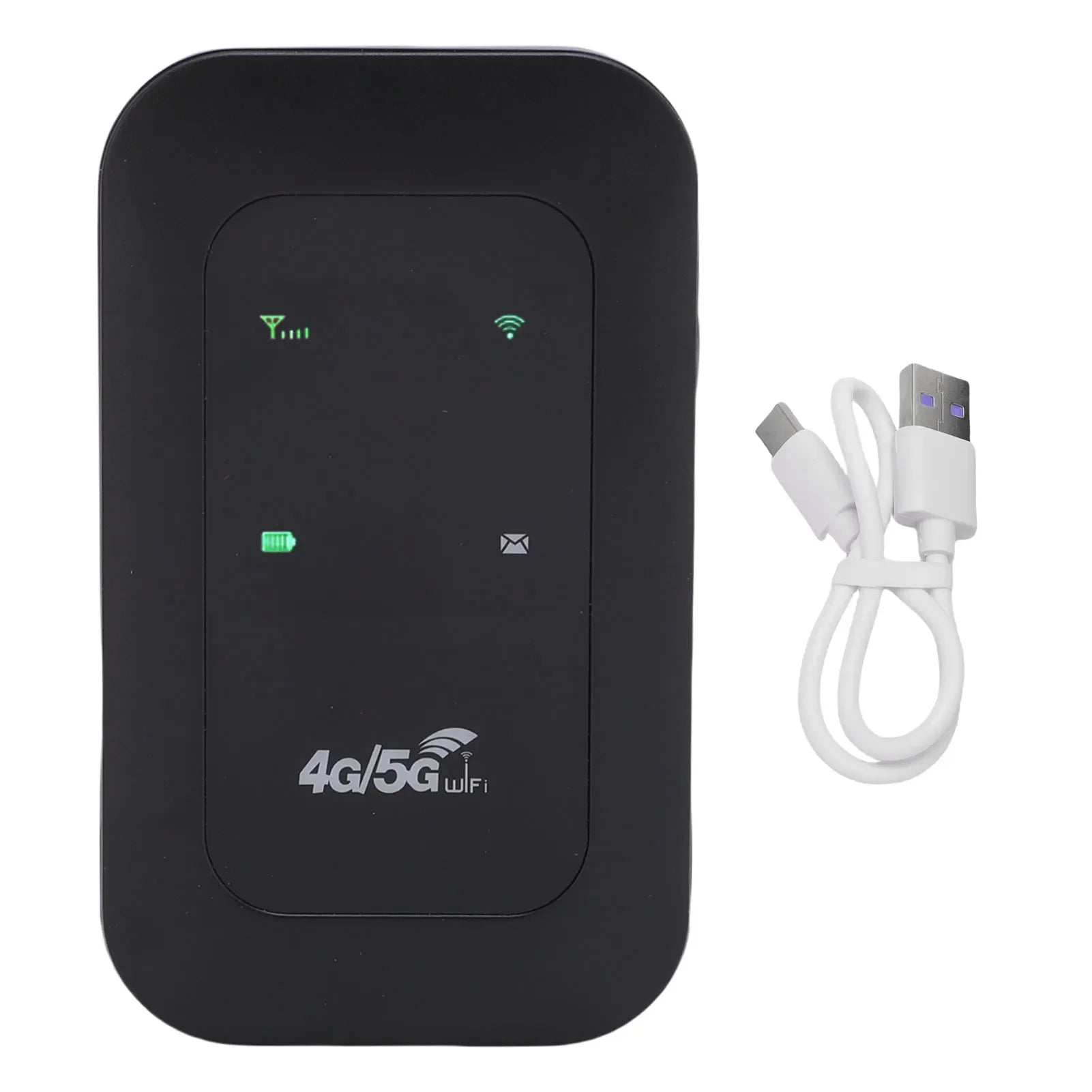 4G 5G WiFi Hotspot Supports 10 Connected Devices LTE Mobile Router for Travel 300Mbps High Speed SIM Card Slot Color LED Display